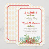 Invitation florale de cadre de trellis (Devant / Derrière)