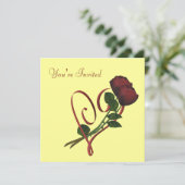 Invitation florale de carré élégant de coeur de (Debout devant)