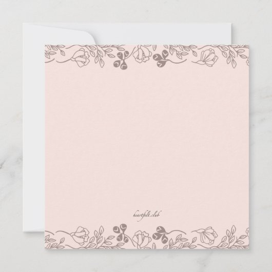 Invitation florale de charme (Dos)