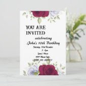 Invitation florale de charme (Debout devant)