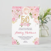 invitation florale de cinquantième anniversaire, (Debout devant)