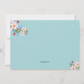 Invitation florale de cosmos rose (Dos)