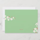 Invitation florale de délicatesses blanches (Dos)