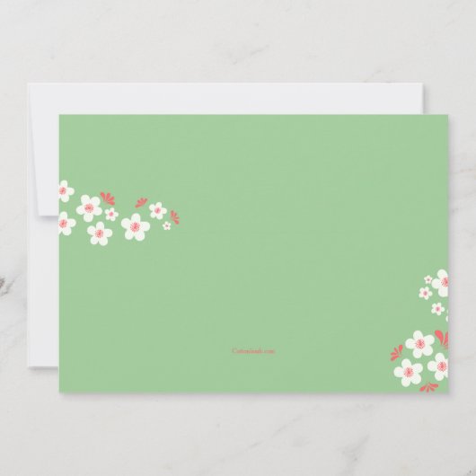 Invitation florale de délicatesses blanches (Dos)