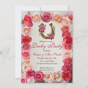 Invitation Florale de Derby du Kentucky Fer à Chev