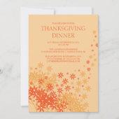 Invitation florale de dîner de thanksgiving (Devant)