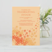 Invitation florale de dîner de thanksgiving (Debout devant)