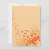 Invitation florale de dîner de thanksgiving (Dos)