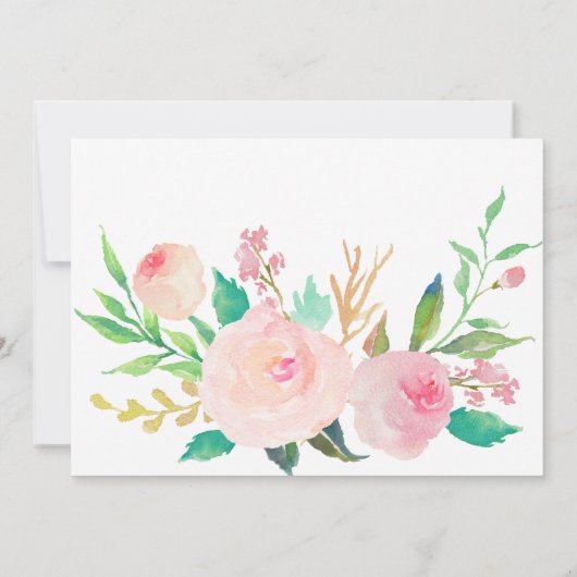 Invitation florale de douche de boho d'andouiller (Dos)