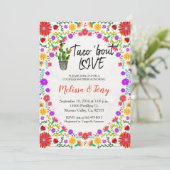 Invitation florale de douche de couples de fiesta (Debout devant)