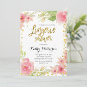 Invitation florale de douche de lingerie (Debout devant)