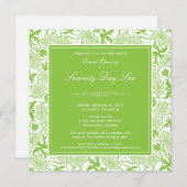 Invitation florale de fantaisie d'ouverture (Devant / Derrière)