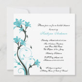 Invitation florale de Fête de la mariée de (Devant)