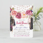 Invitation florale de Fête de la mariée de Boho (Debout devant)