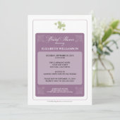 Invitation florale de Fête de la mariée de coeurs (Debout devant)