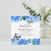 Invitation florale de Fête de la mariée de dahlia (Debout devant)