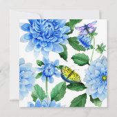 Invitation florale de Fête de la mariée de dahlia (Dos)