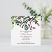 Invitation florale de Fête de la mariée de fleurs (Debout devant)