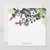 Invitation florale de Fête de la mariée de fleurs (Dos)