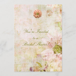 Invitation florale de Fête de la mariée de jardin