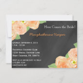Invitation florale de Fête de la mariée de tableau (Dos)