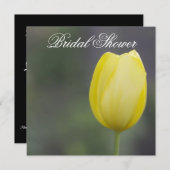 Invitation florale de Fête de la mariée de tulipe (Devant / Derrière)