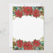 Invitation florale de fête de Noël d'aquarelle (Dos)