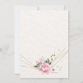 Invitation Florale de Fête des mariées virtuelle (Dos)