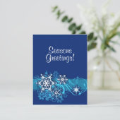 Invitation florale de flocon de neige de vacances (Debout devant)