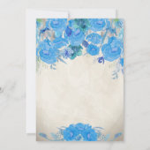 Invitation florale de garçon de BABY SHOWER de (Dos)