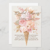 Invitation florale de glace, fleurs à l'aquarelle (Devant / Derrière)