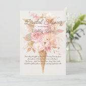 Invitation florale de glace, fleurs aquarelles (Debout devant)