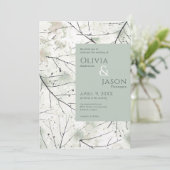 Invitation florale de kaki à l'état poussiéreux bi (Debout devant)