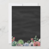 Invitation florale de la fête du thé nuptial (Dos)