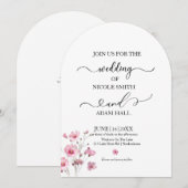 Invitation Florale de Mariage (Devant / Derrière)