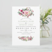 Invitation florale de mariage d'hiver (Debout devant)