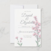 Invitation florale de mariage 'Save The Date' (Devant)
