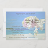 Invitation Florale de Mariage sur la Plage (Devant)
