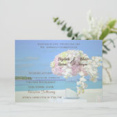 Invitation Florale de Mariage sur la Plage (Debout devant)
