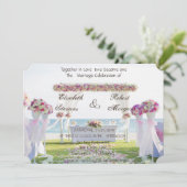 Invitation Florale de Mariage sur la Plage (Debout devant)