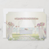 Invitation Florale de Mariage sur la Plage (Dos)