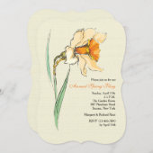 Invitation florale de narcisse (Devant / Derrière)
