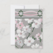 Invitation florale de partie de cornouiller blanc (Dos)