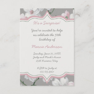 Invitation florale de partie de cornouiller blanc