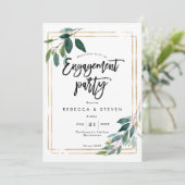 invitation florale de partie de fiançailles de (Debout devant)