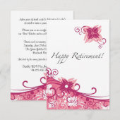 Invitation florale de partie de retraite de remous (Devant / Derrière)
