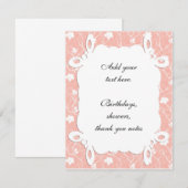 Invitation florale de pêche (Devant / Derrière)