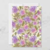 Invitation florale de Petunias (Dos)
