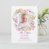 Invitation florale de photo de cadre de ressort (Debout devant)