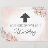 Invitation florale de plage à flèche directionnell (Devant / Derrière)